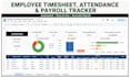 build automated employee timesheet attendance payroll tracker excel google sheet