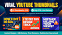design 3 viral clickable high ctr youtube thumbnails