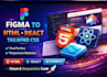 convert figma design to HTML CSS javascript tailwind and react