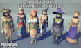make 3d character model in low poly psx style custom 3d low poly character model