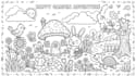 draw coloring book page for children