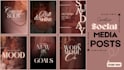 create 15 social media post designs, social media post