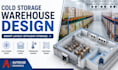 design cold storage warehouse, freezer layout and autocad drawings
