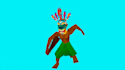 do retro animation character,lowpoly model, pixel art,psx style,rig and animate
