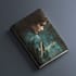 create fantasy novel cover with cinematic illustration