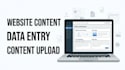 website content management, data entry