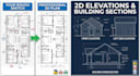 draft 2d architectural elevation and section plan
