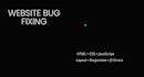 fix HTML CSS and javascript bugs on your website
