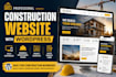 design a construction company website with wordpress with the best SEO, aeo, GEO