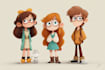 design cute cartoon characters