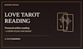 provide a personal love tarot reading with a photo of your cards