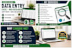 do accurate data entry, excel data entry, web research and copy paste