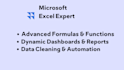create custom excel spreadsheets, formulas, and automated dashboards