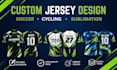 design custom cycling sublimation and soccer jersey for your team