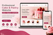 build a cake and pastry website with online ordering, admin