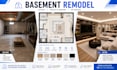 design your basement remodel with rooms layout, space planning and 3d design