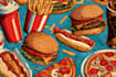 create custom food pop art illustration for restaurants