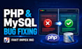 fix PHP and mysql website bugs and errors