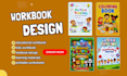 design educational, kids workbook, learning materials, preschool workbook layout