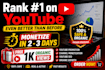 do complete youtube channel monetization promotion