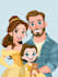 create a disney cartoon illustration