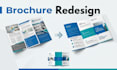 redesign your existing brochure into a modern, clean print ready layout