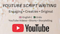 write youtube scripts for your videos
