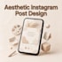 create aesthetic instagram posts reels thumbnails logo