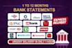 organize bank statements and proof of income for US loan applications
