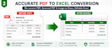convert PDF, scanned PDF or image to excel