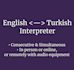 interpret between english and turkish