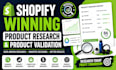 do shopify winning product research and validation