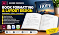 do adobe indesign book formatting, novel formatting, book layout and typesetting