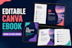 design a professional canva book and ebook layout