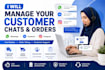 manage your whatsapp facebook and instagram orders