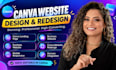 canva website design canva landing page canva website