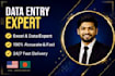 do fast and accurate data entry, excel, copy paste