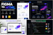 convert figma to responsive HTML CSS landing page