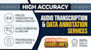 do audio transcription data annotation and proofreading