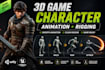 create 3d game character animation and rigging for unity unreal engine