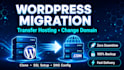 migrate wordpress website, transfer hosting or change domain