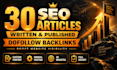 boost website visibility with 30 SEO articles and dofollow backlinks
