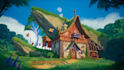 create low poly stylized 3d game environment fantasy environment modular assets