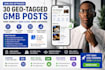 create SEO optimized google buss profile posts with geo tags