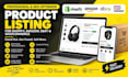 create and optimize product listings for shopify amazon ebay and woo commerce