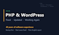 fix PHP errors and wordpress issues on your website
