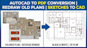 redraw floor plans, convert PDF to dwg, and draft garage conversions