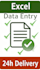 excel data entry, spread sheet and copy paste work