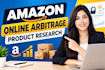do amazon fba online arbitrage product research, amazon ungated product USA,
