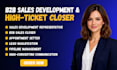 sales development representative sales closer b2b salesperson appointment setter